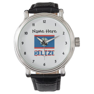 Reloj De Pulsera Belice Bandera de Belice Personalizada