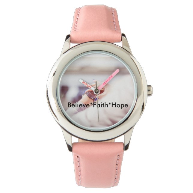 Reloj De Pulsera Believe Faith Hope Watch (Anverso)