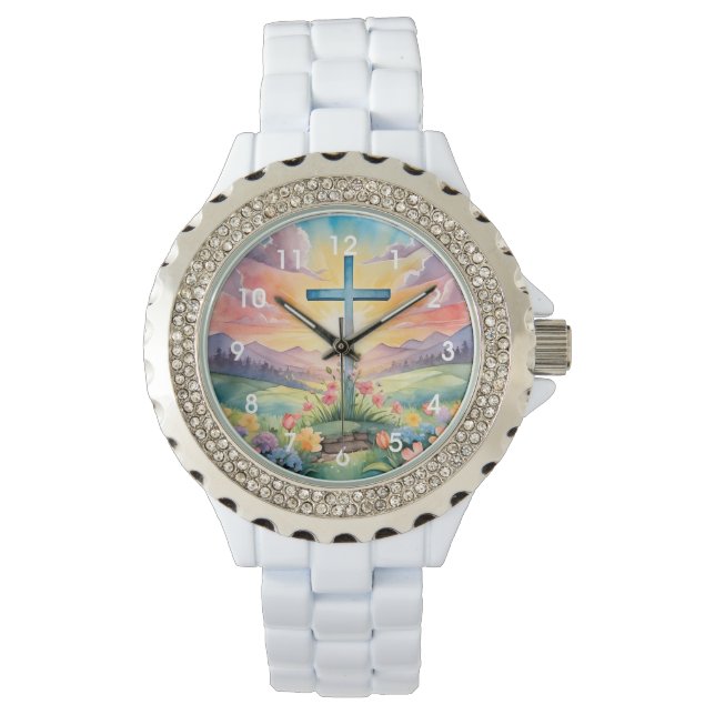 Reloj De Pulsera Bella acuarela de Pascua (Anverso)