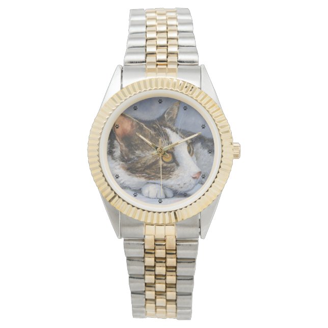 Reloj De Pulsera Bella Artes de gatos tabby (Anverso)