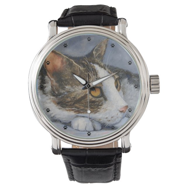 Reloj De Pulsera Bella Artes de gatos tabby (Anverso)