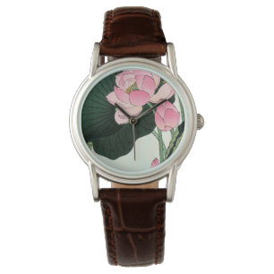 Reloj De Pulsera Bella Artes japonés vintage - Flor rosa Lotus