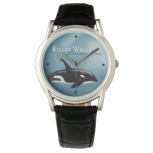 Reloj De Pulsera Bella ballena crujiente de acuarela, Orcinus Orca
