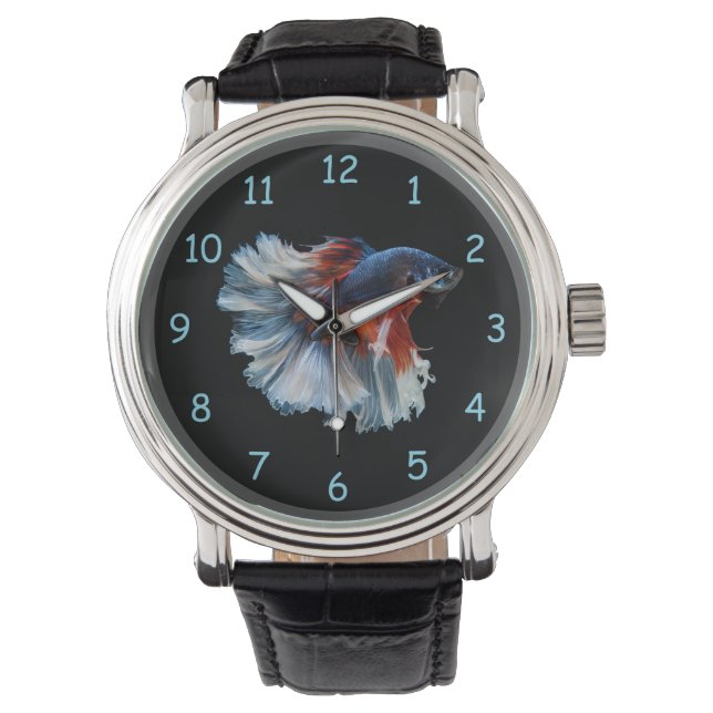 Reloj De Pulsera Bella pescadería Betta Siamesa (Anverso)