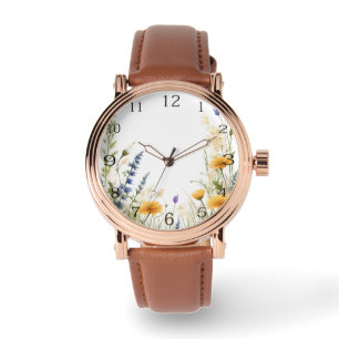 Reloj De Pulsera Belleza Dainty: Flor Y Hierbas Silvestres,