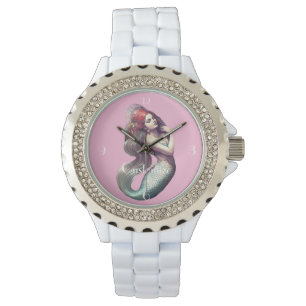 Reloj De Pulsera Belleza de la sirena pelirroja Thunder_Cove
