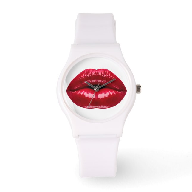 Reloj De Pulsera Belleza de los labios rojos calientes (Anverso)