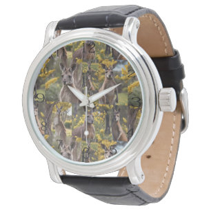 Reloj De Pulsera Belleza del Outback: Collage de fotos de canguro y