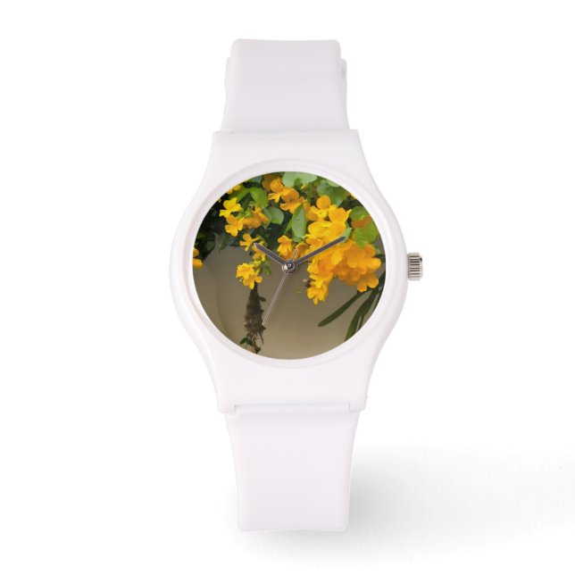 Reloj De Pulsera Belleza Flor de Oro (Anverso)