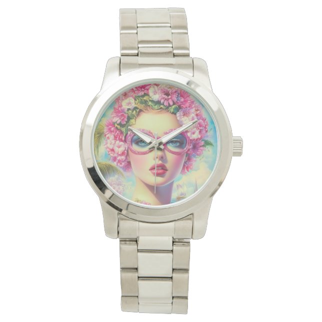Reloj De Pulsera Belleza tropical retro (Anverso)