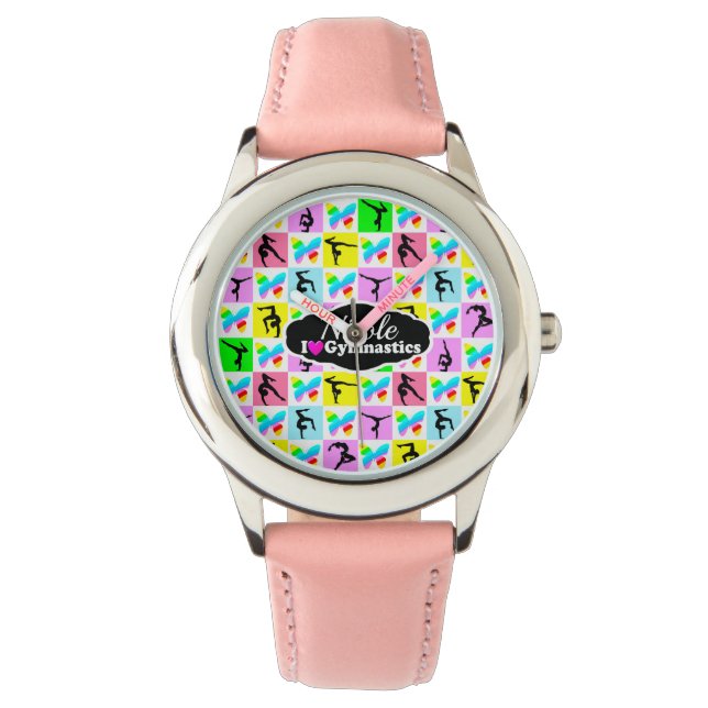 RELOJ DE PULSERA BELLO DISEÑO DE GIMNASTICAS DE MARIPOSAS (Anverso)