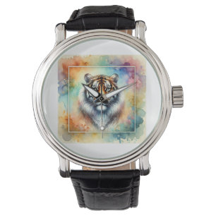 Reloj De Pulsera Bengal Tiger 190624AREF114 - Watercolor