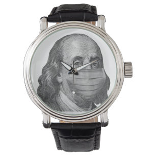 Reloj De Pulsera Benjamin Franklin en máscara