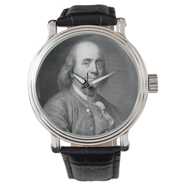 Reloj De Pulsera Benjamin Franklin usa retrato de la historia del p (Anverso)