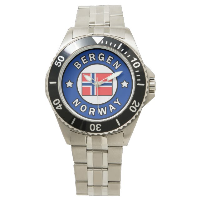 Reloj De Pulsera Bergen Noruega (Anverso)