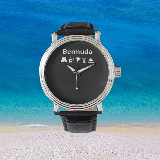 Reloj De Pulsera Bermudas Icons Monotone Dark (Subido por el creador)