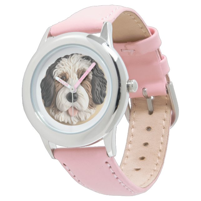Reloj De Pulsera Bernedoodle Perro Inspirado en 3D (Angular)