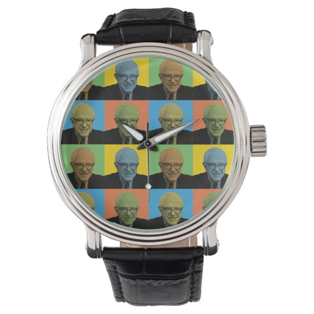 Reloj De Pulsera Bernie Sanders Pop-Art (Anverso)