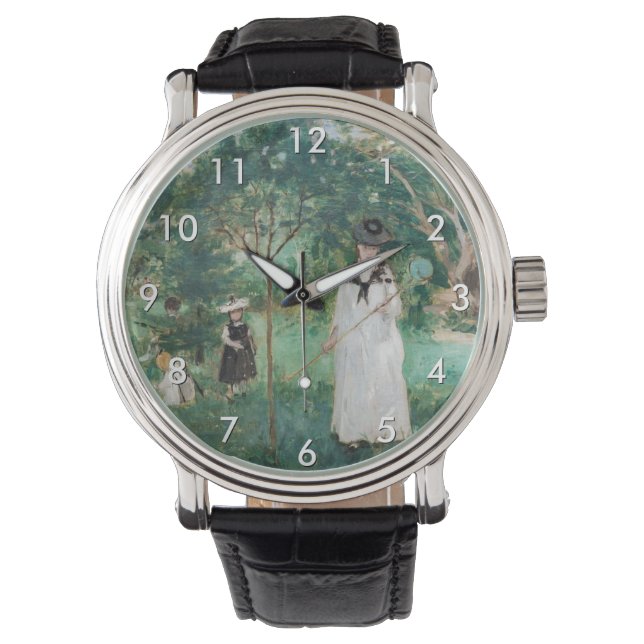 Reloj De Pulsera Berthe Morisot - La caza de mariposas (Anverso)