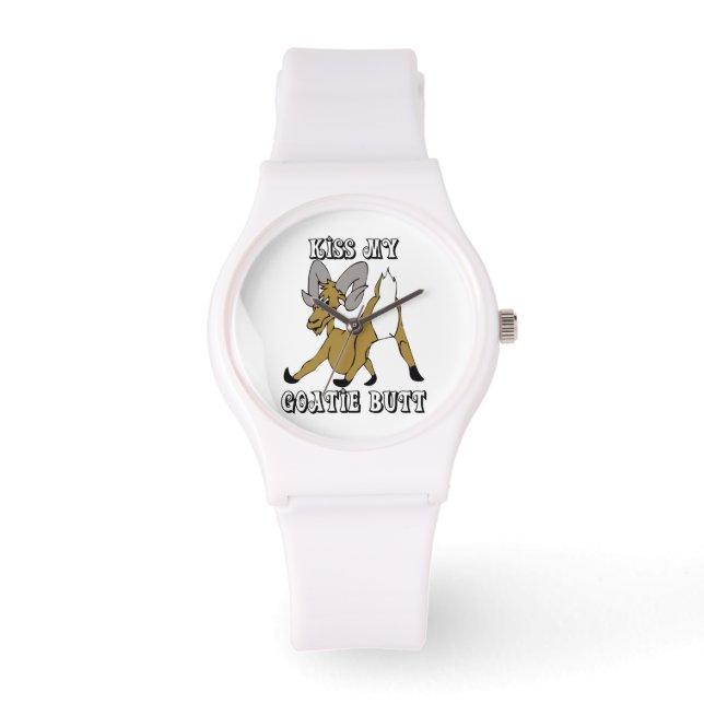 Reloj De Pulsera Besa a mi Goatie Butt Funny Goat (Anverso)