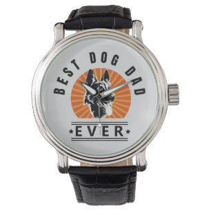 Reloj De Pulsera Best Dog Dad Ever Vintage Sunburst Watch