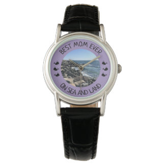 Reloj De Pulsera Best Mom Ever Blue Ocean Photo