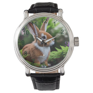 Reloj De Pulsera "Betsy the Bunny: un dulce deslumbramiento marrón 
