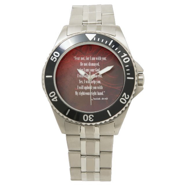 Reloj De Pulsera Biblia Verse Isaiah 41 10 Vigilancia de la muñeca (Anverso)