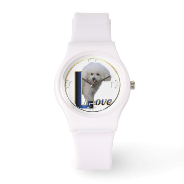 Reloj De Pulsera Bichon Frise Dog Art (Anverso)