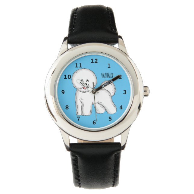 Reloj De Pulsera Bichon frise dog cartoon illustration  (Anverso)