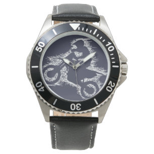 Reloj De Pulsera BICI de la SUCIEDAD (garabato blanco)