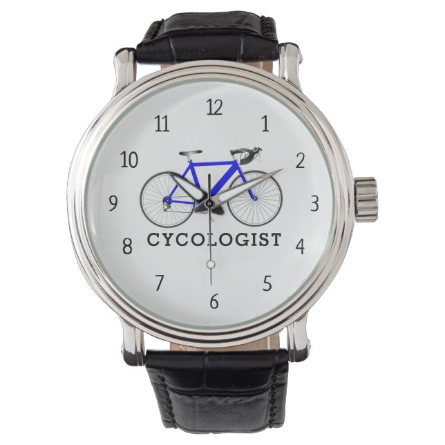 Reloj De Pulsera Bicicleta azul cicólogo (Anverso)