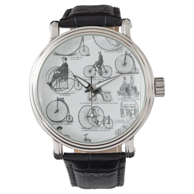 Reloj De Pulsera Bicicleta de rueda alta Penny Farthing (Anverso)