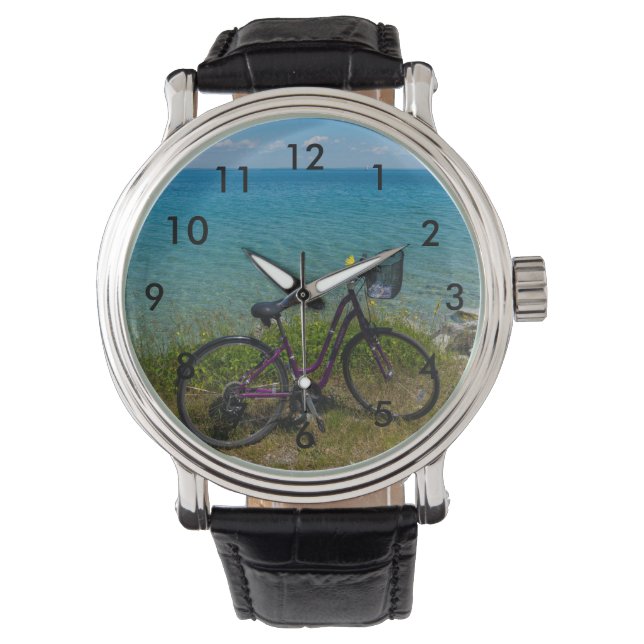 Reloj De Pulsera Bicicleta En Mackinac (Anverso)