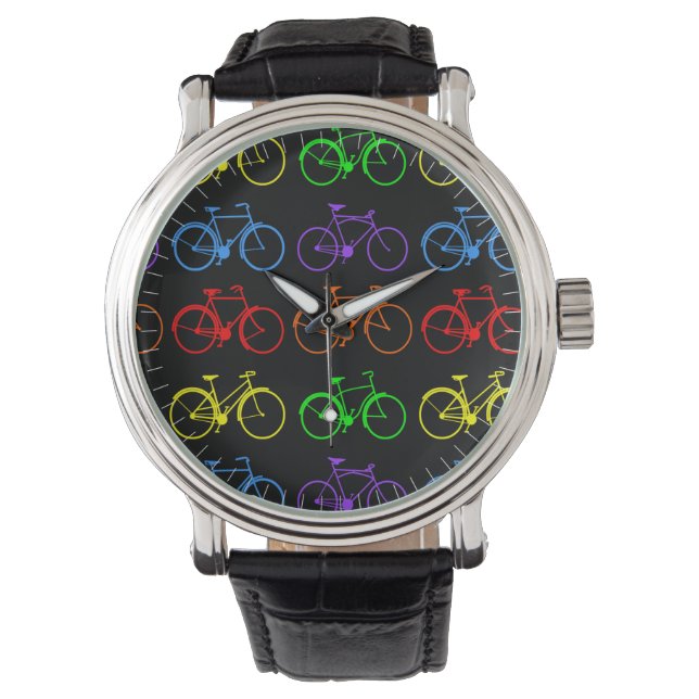 Reloj De Pulsera Bicicletas arco iris (Anverso)