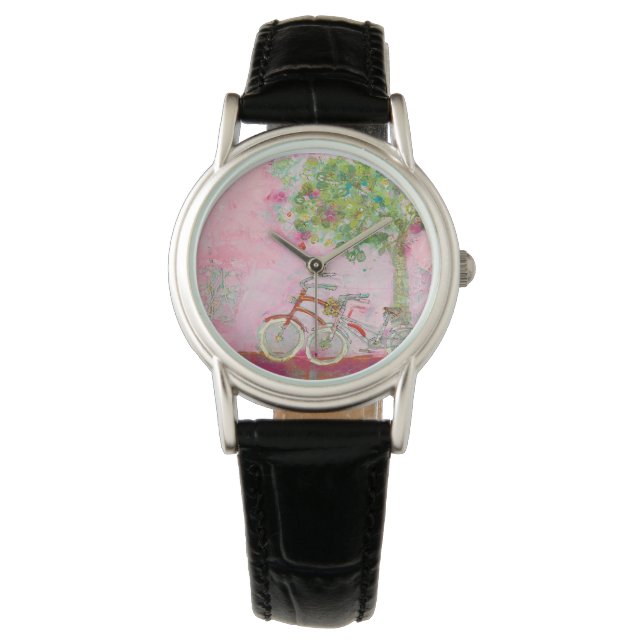 Reloj De Pulsera Bicicletas rosadas (Anverso)