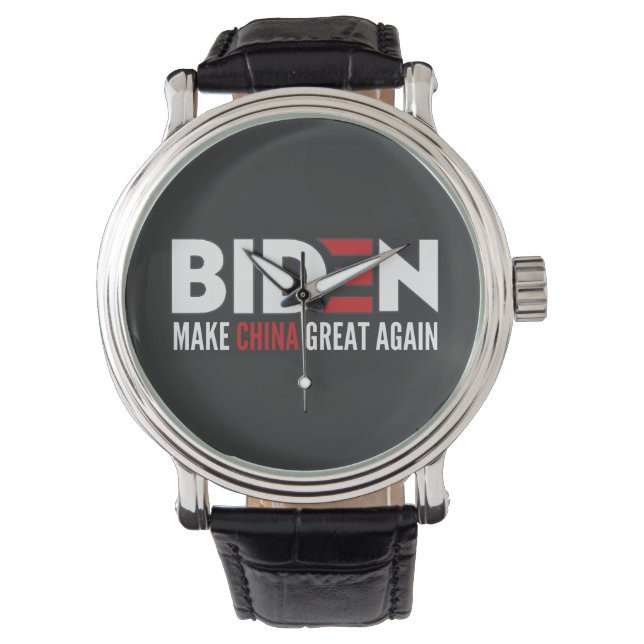 Reloj De Pulsera biden Make China Great Again (Anverso)