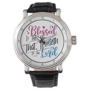 Reloj De Pulsera Bienaventurado el hombre que confía en el Señor