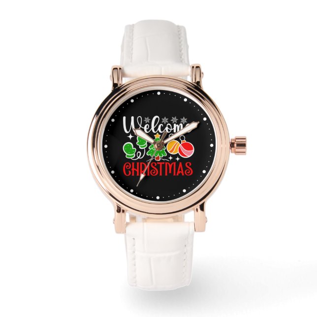 Reloj De Pulsera Bienvenido Navidad (Anverso)