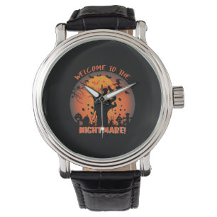 Reloj De Pulsera Bienvenidos A Halloween A La Pesadilla