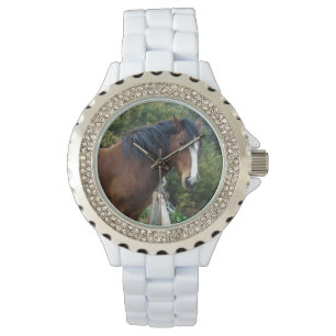 Reloj De Pulsera Big Brown Clydesdale Horse