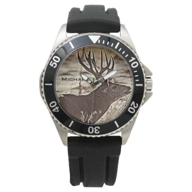 Reloj De Pulsera Big Rack Whitetail Buck (Anverso)