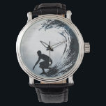 Reloj De Pulsera Big Wave Surfer<br><div class="desc">El Diseñador observa a los surfistas,  agrega el nombre/texto personalizado si es necesario. Imagen ©rime*2012.</div>