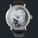 Reloj De Pulsera Big Wave Surfer<br><div class="desc">El Diseñador observa a los surfistas,  agrega el nombre/texto personalizado si es necesario. Imagen ©rime*2012.</div>