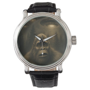 Reloj De Pulsera Bigfoot Sasquatch Alien UFO Funny