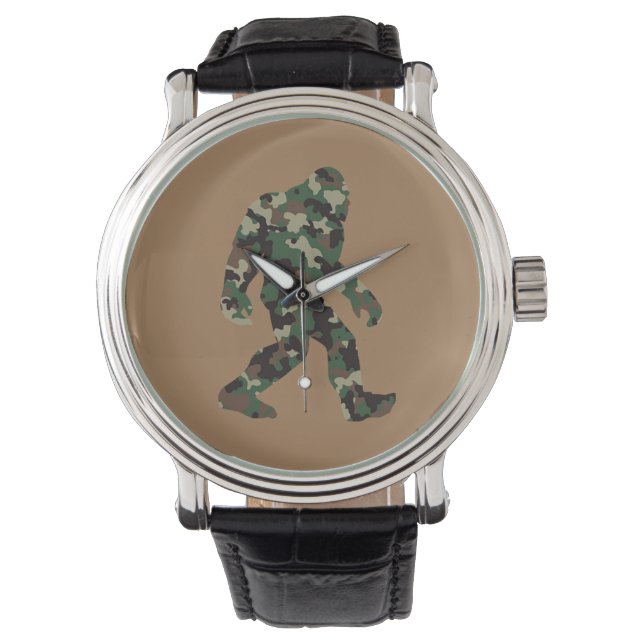 Reloj De Pulsera Bigfoot Sasquatch Camuflaje    (Anverso)