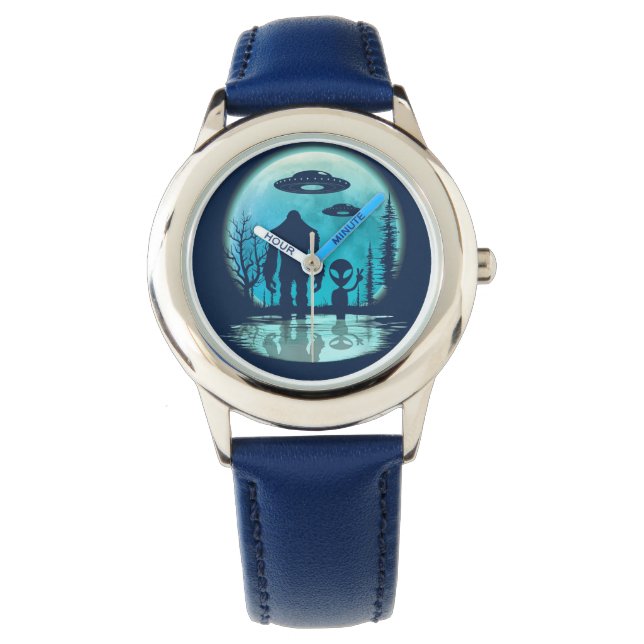 Reloj De Pulsera Bigfoot UFO Alien (Anverso)