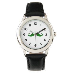 Reloj De Pulsera Bigote Verde Oscuro
