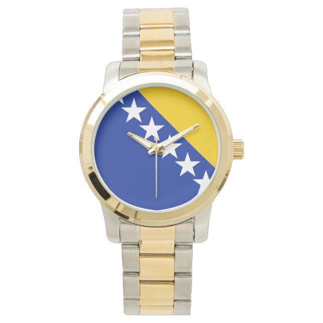 Reloj De Pulsera BiH Flag Coaster (Anverso)