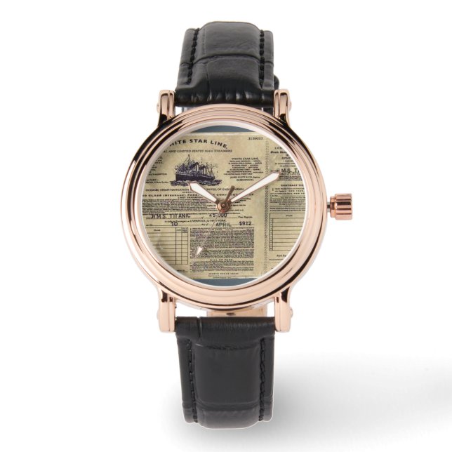 Reloj De Pulsera Billete para RMS Titanic (Anverso)